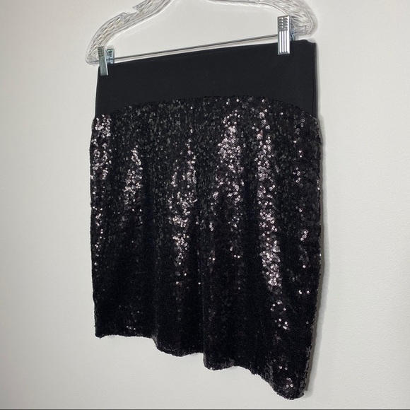 PinkBlush Black Sequin Skirt - Picture 4 of 7